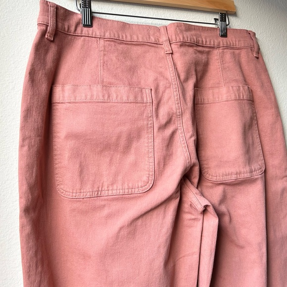Madewell Emmett 2.0 Wide-Leg Crop Pants NK161 Pink Dried Rose Sz 33P - Picture 11 of 15